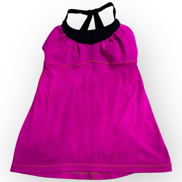 lululemon athletica Tops - EUC Lululemon Racerback Built-In Bra Tank Top Magenta Pink Size Small P43